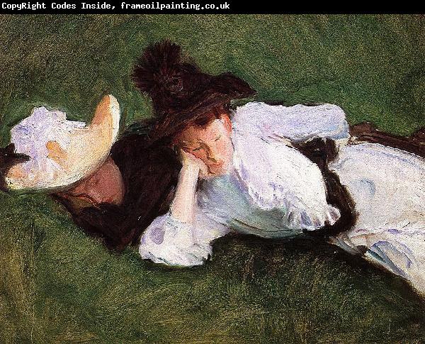 John Singer Sargent Two Girls Lying on the Grass